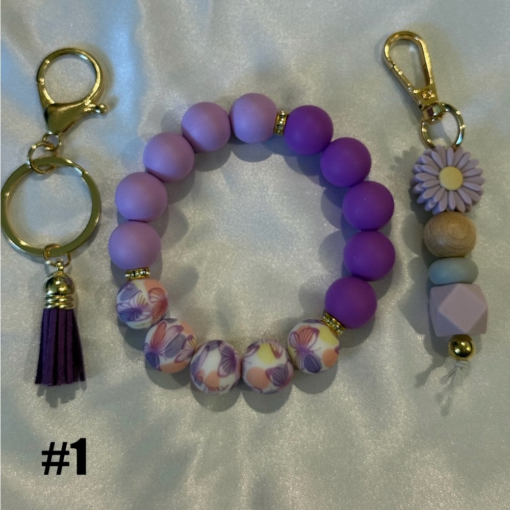 Beaded Tassel Keychain Bracelet & Bag Charm Set (Pick 1 Set) - Picture 5 of 13